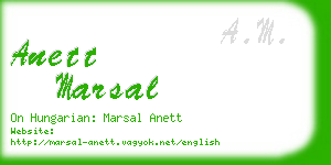 anett marsal business card